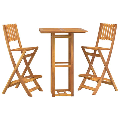 vidaXL Outdoor Bar Set | Natural Wood | Solid acacia wood with an oil finish