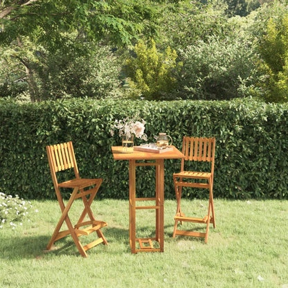 vidaXL Outdoor Bar Set | Natural Wood | Solid acacia wood with an oil finish