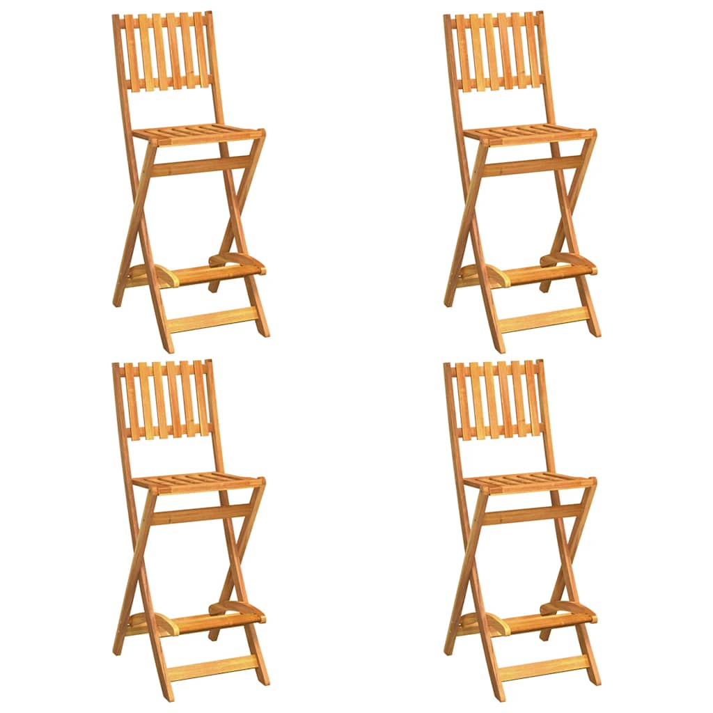 vidaXL Outdoor Bar Set | Natural | Solid Acacia wood | Standard |  Foldable