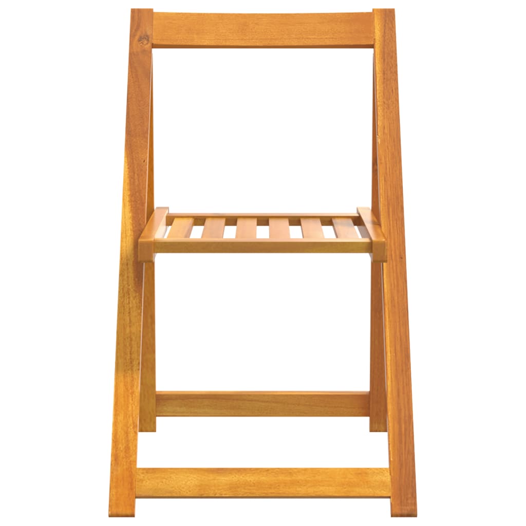 vidaXL Garden Chair Set of 6 | Brown | Solid Acacia Wood | Medium | Foldable