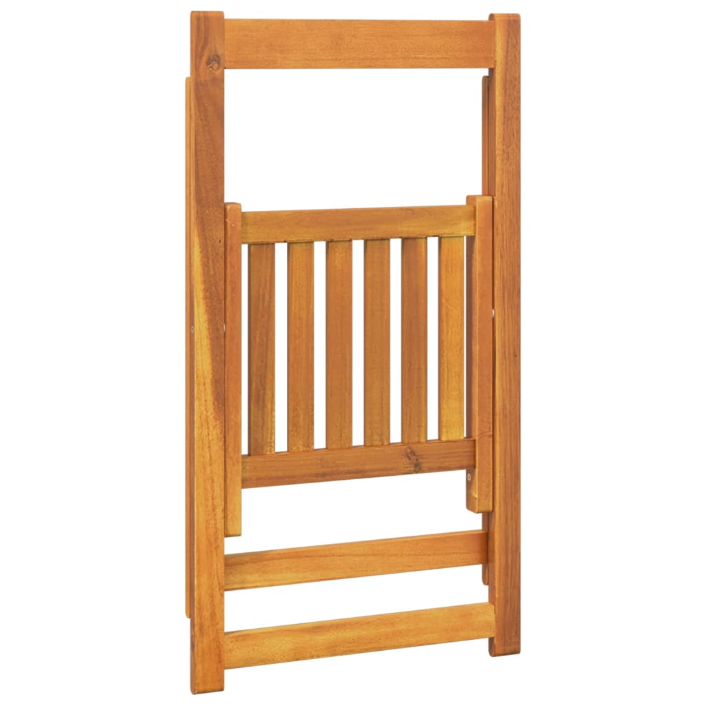 vidaXL Garden Chair Set of 6 | Brown | Solid Acacia Wood | Medium | Foldable