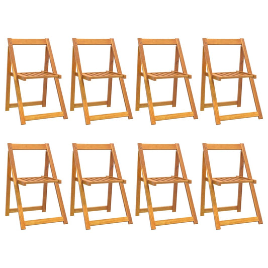 3104965 vidaXL Folding Chairs 8 pcs Solid Wood Acacia (319189x2)