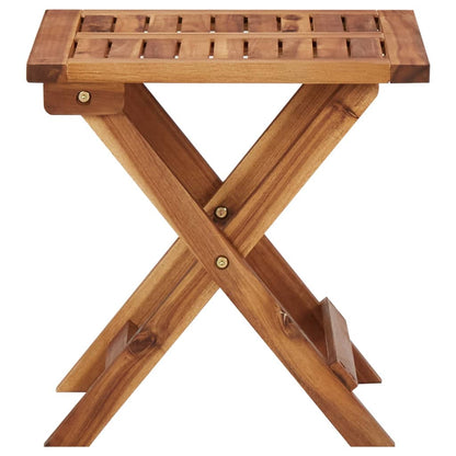 vidaXL Sunlounger With Table | Wood Grain | Solid Acacia wood | Large | Foldable