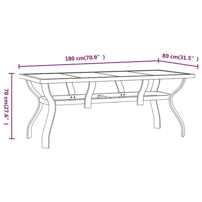 vidaXL 9 Piece Garden Dining Set Black