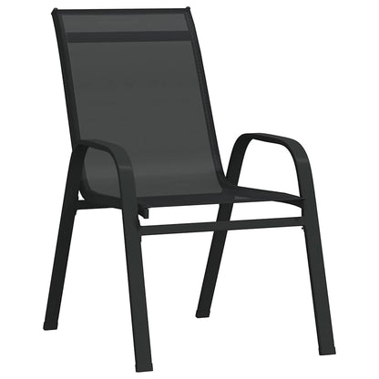 vidaXL 5 Piece Garden Dining Set Black