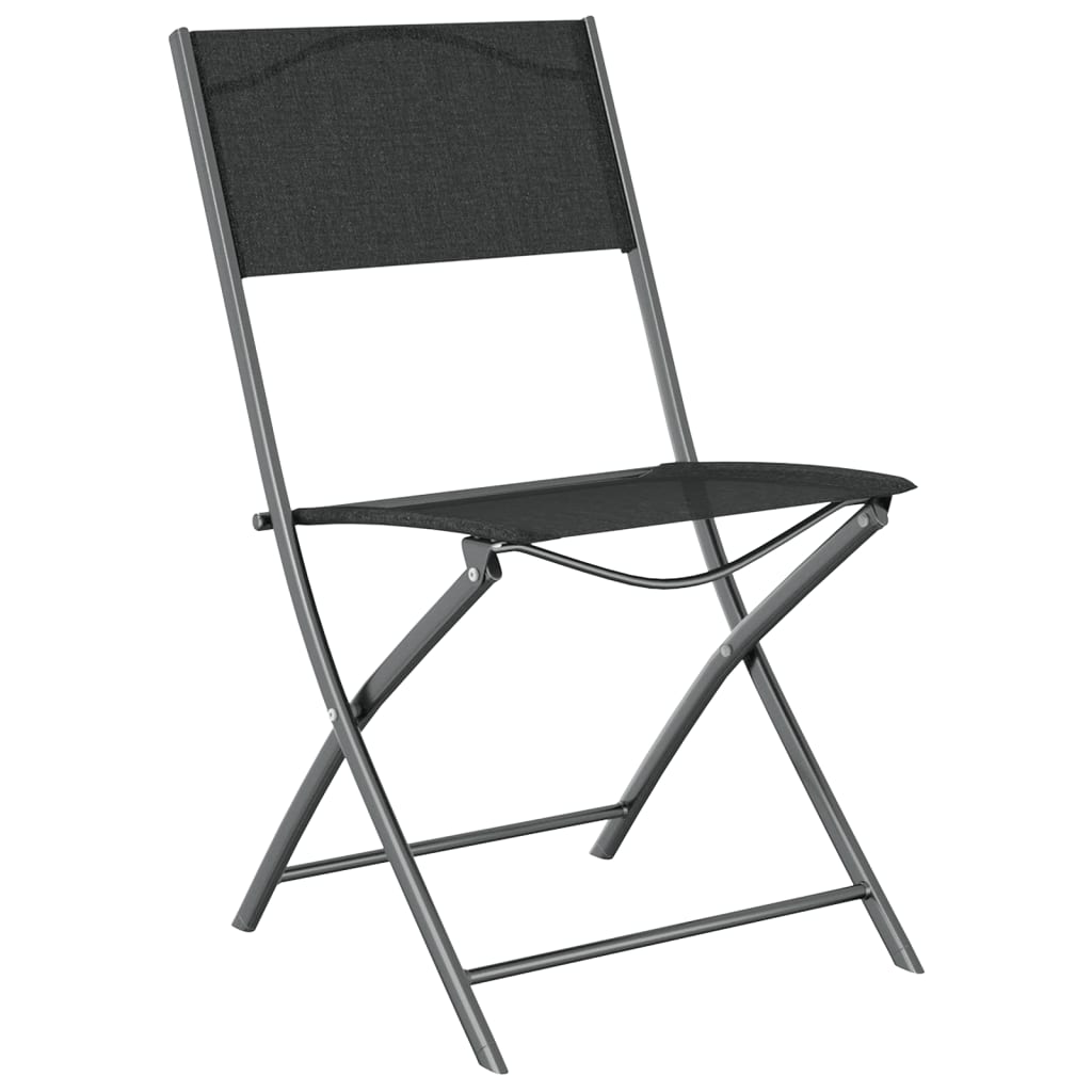 vidaXL Garden Dining Set | Grey | Powder-coated steel | 7 Piece | Foldable