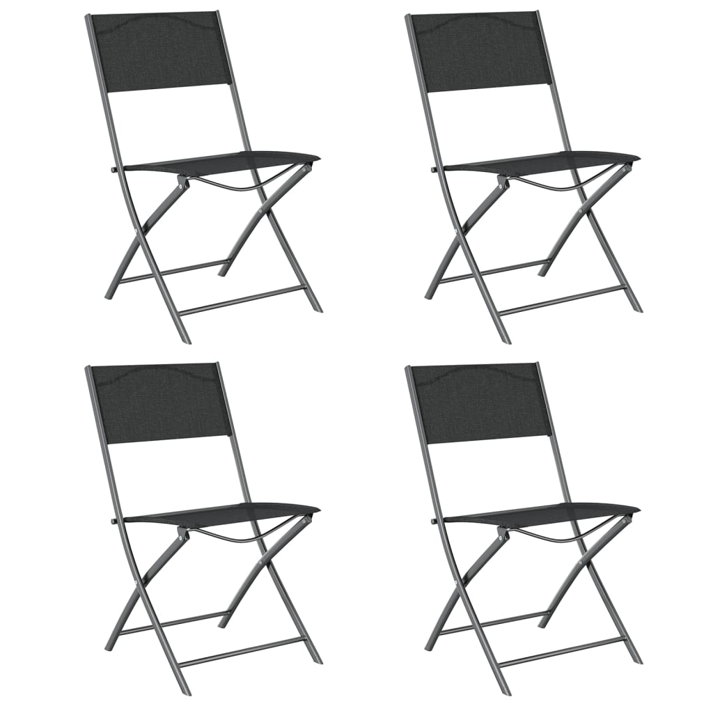vidaXL Garden Dining Set | Grey | Powder-coated steel | Standard | Foldable