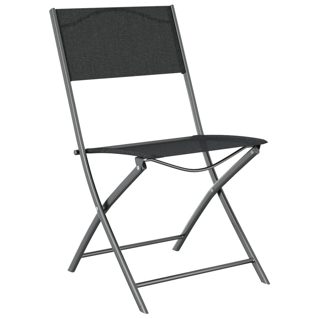 vidaXL Garden Dining Set | Grey | Powder-coated steel | Standard | Foldable