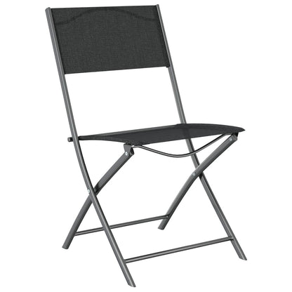 vidaXL Garden Dining Set | Grey | Powder-coated steel | Standard | Foldable