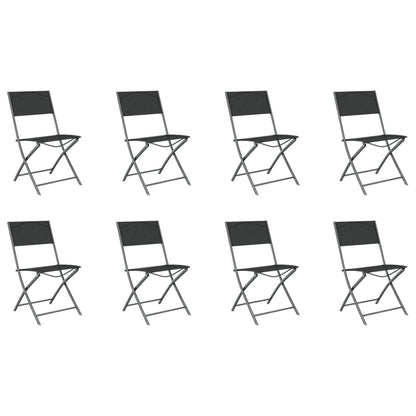 vidaXL Garden Dining Set | Grey and Black