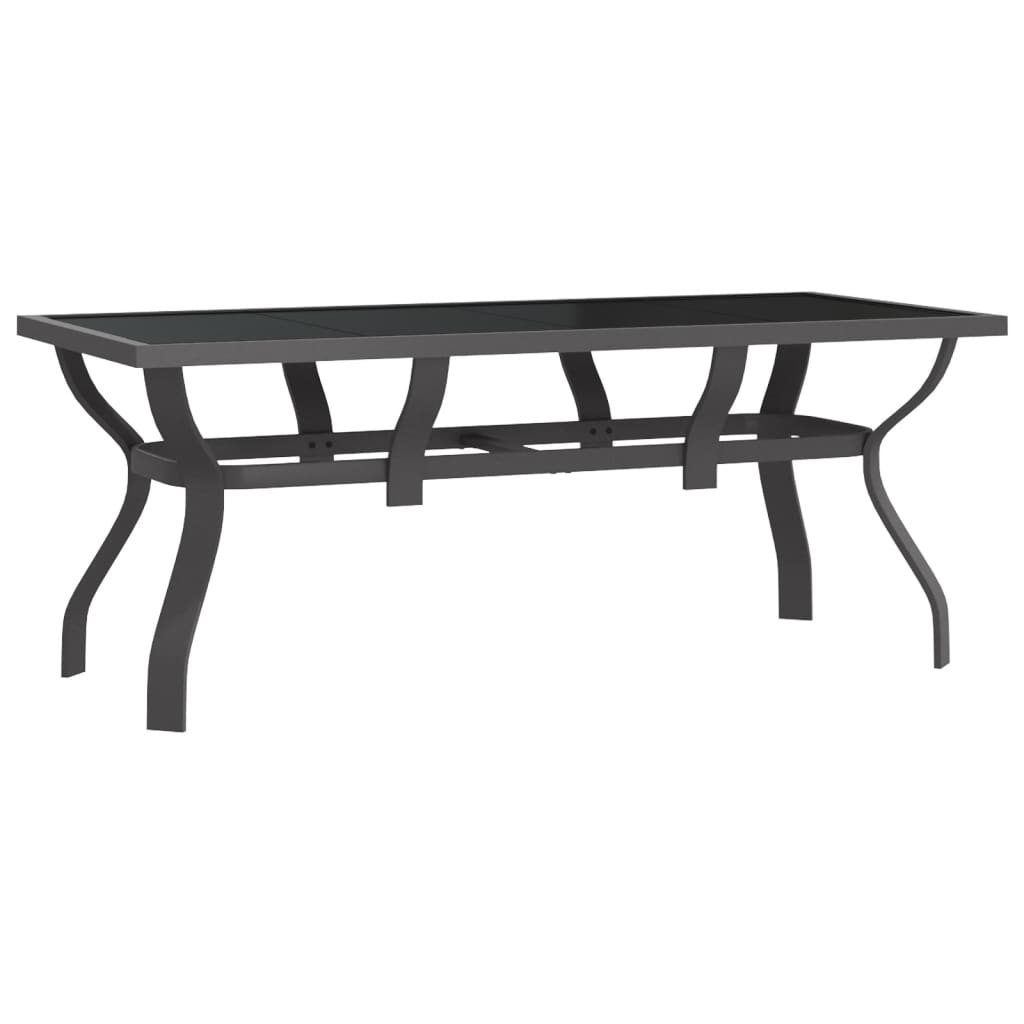 vidaXL Garden Dining Set | Grey and Black