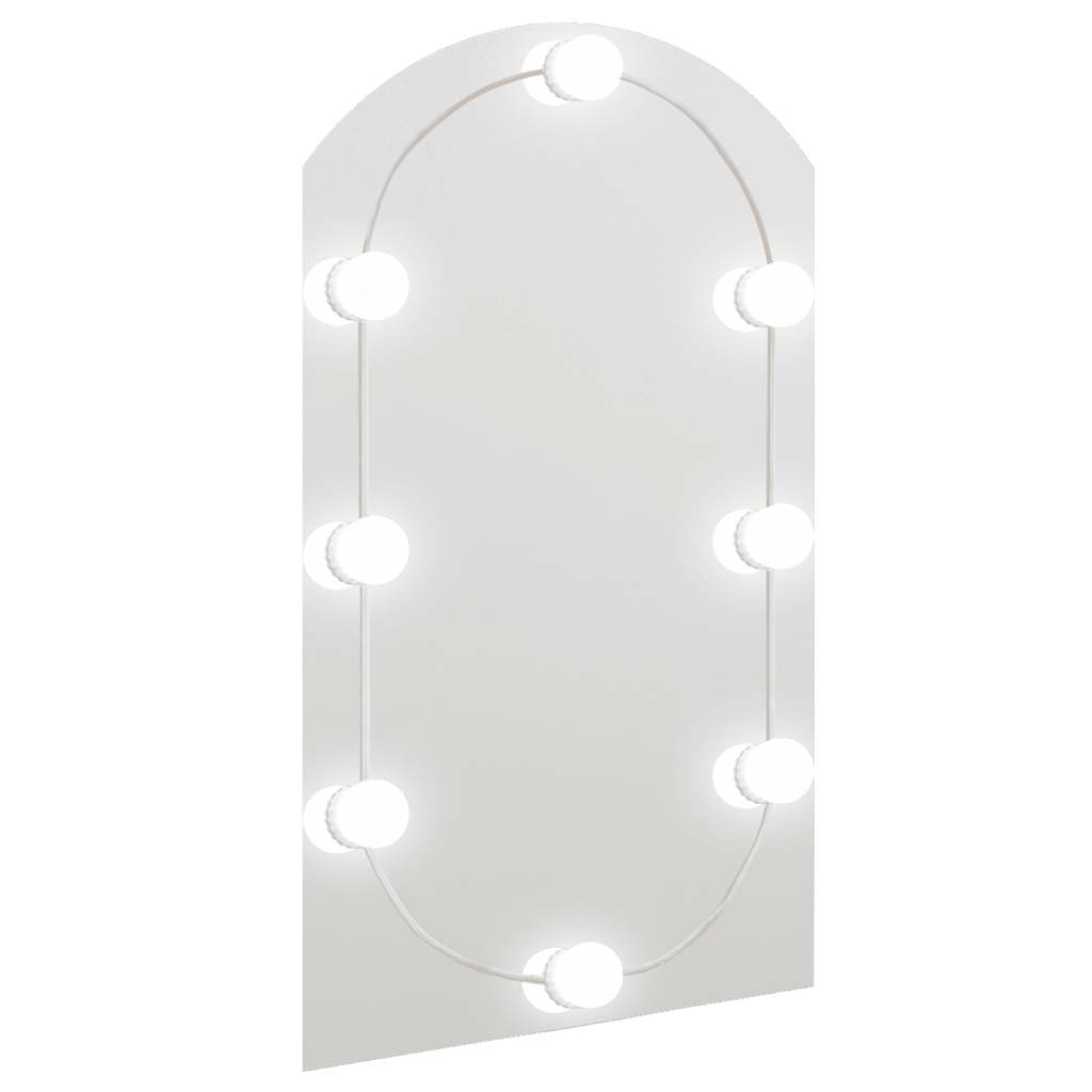 vidaXL Mirror with LED Lights 70x40 cm Glass Arch