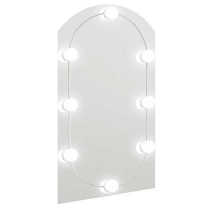 vidaXL Mirror with LED Lights 70x40 cm Glass Arch