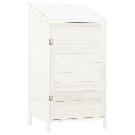 152179 vidaXL Garden Shed White 55x52x112 cm Solid Wood Fir