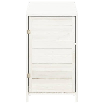 152179 vidaXL Garden Shed White 55x52x112 cm Solid Wood Fir