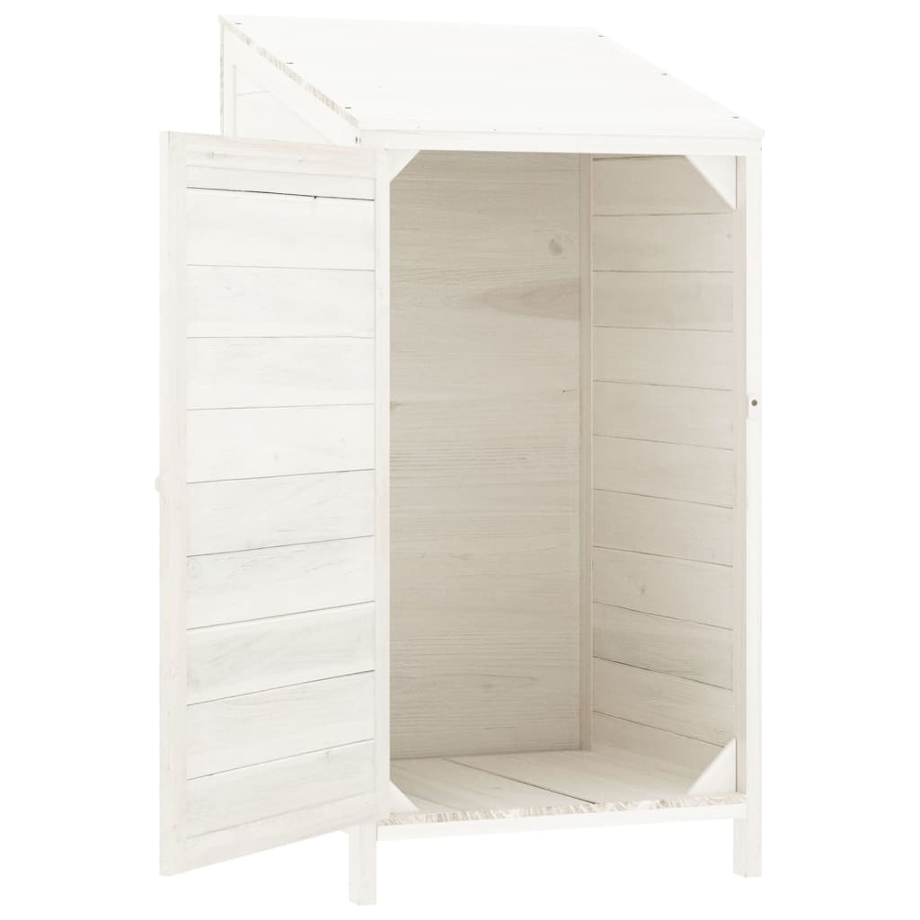 vidaXL Garden Shed | White | Solid fir wood | Small | Garden Shed | Rectangular