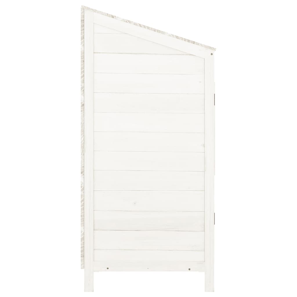 152179 vidaXL Garden Shed White 55x52x112 cm Solid Wood Fir