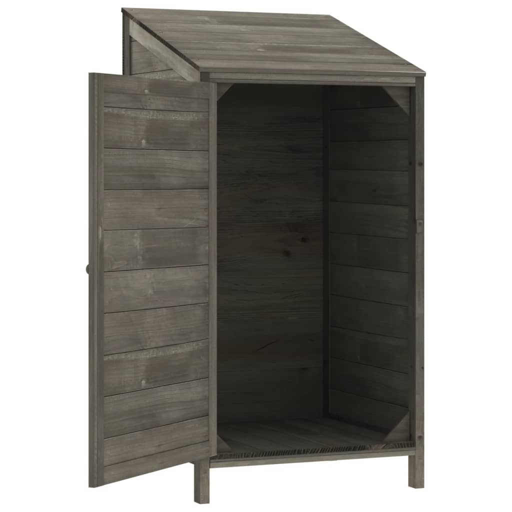 vidaXL Garden Shed Anthracite 55x52x112 cm Solid Wood Fir