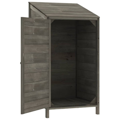 vidaXL Garden Shed Anthracite 55x52x112 cm Solid Wood Fir