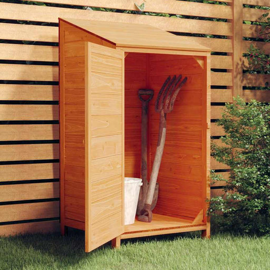 152181 vidaXL Garden Shed Brown 55x52x112 cm Solid Wood Fir