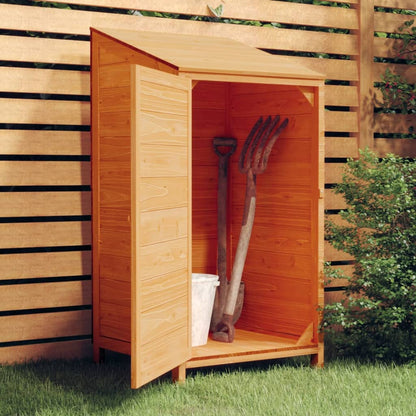 152181 vidaXL Garden Shed Brown 55x52x112 cm Solid Wood Fir