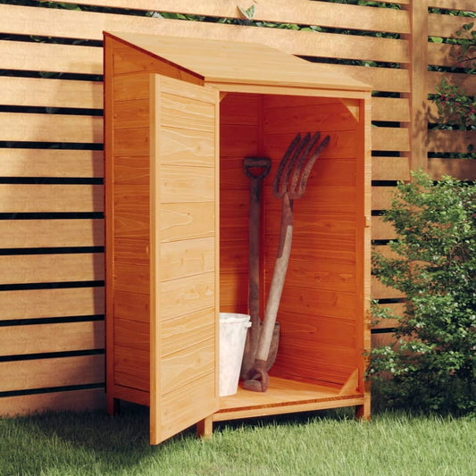 152181 vidaXL Garden Shed Brown 55x52x112 cm Solid Wood Fir