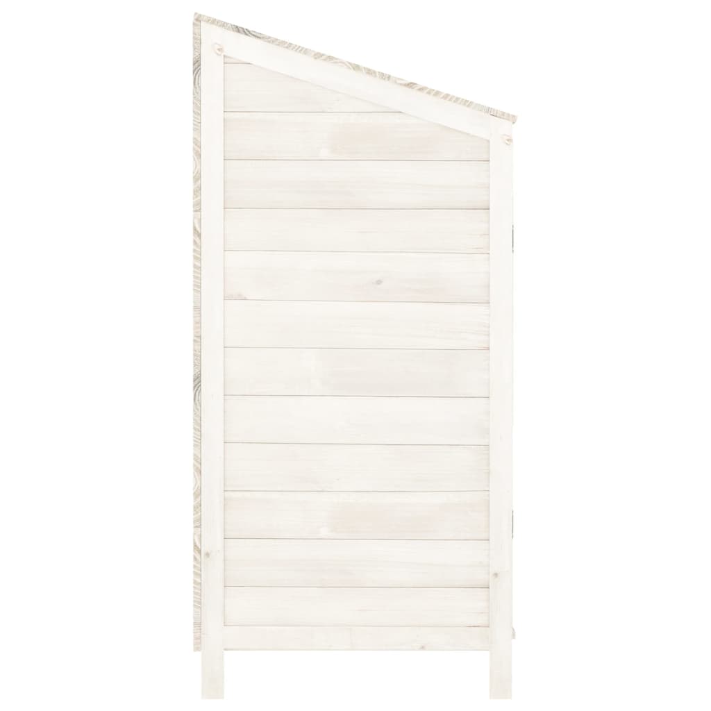 152183 vidaXL Garden Shed White 102x52x112 cm Solid Wood Fir