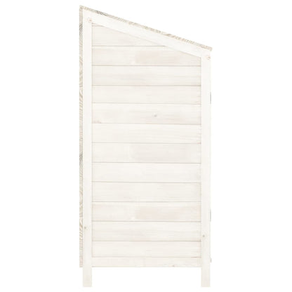 152183 vidaXL Garden Shed White 102x52x112 cm Solid Wood Fir