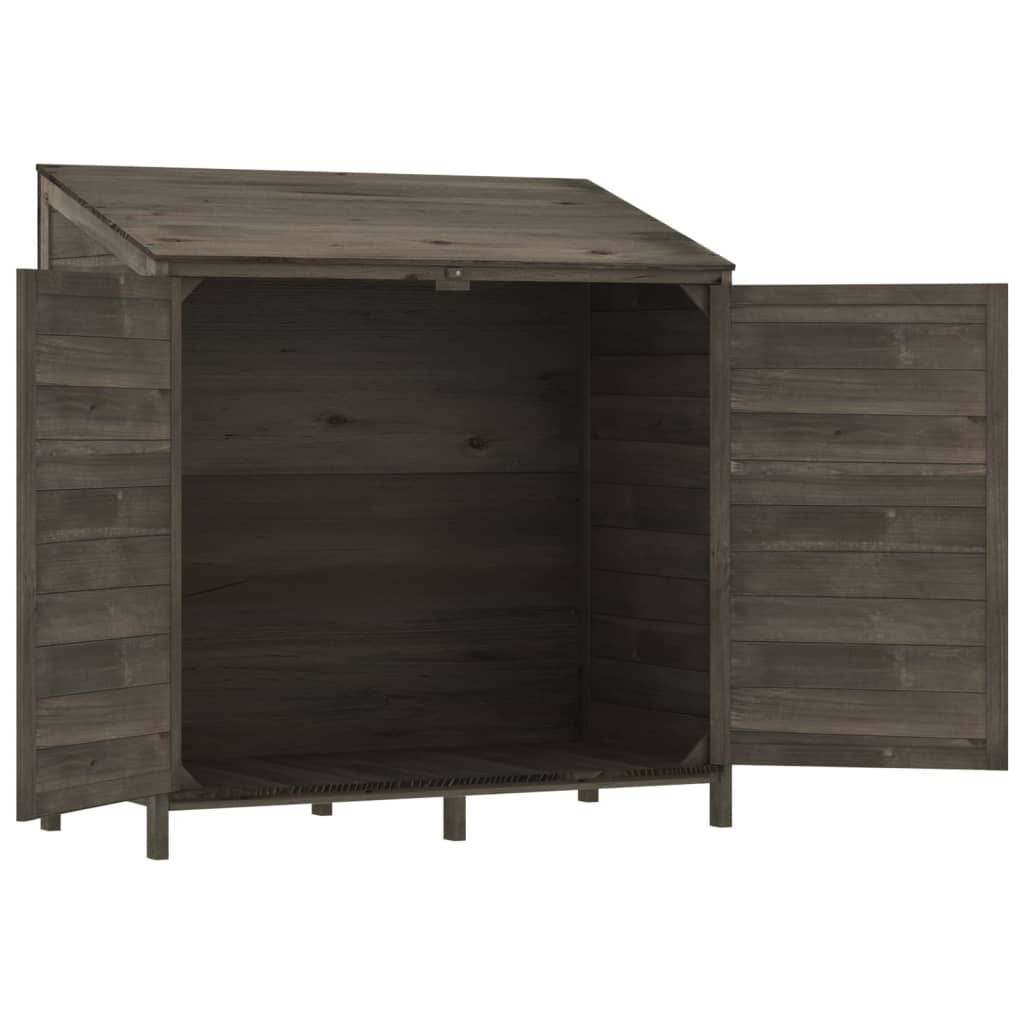 vidaXL Garden Shed Anthracite 102x52x112 cm Solid Wood Fir