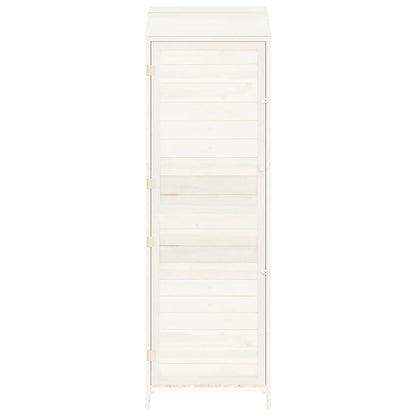 152187 vidaXL Garden Shed White 55x52x174,5 cm Solid Wood Fir
