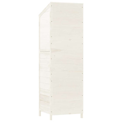 152187 vidaXL Garden Shed White 55x52x174,5 cm Solid Wood Fir
