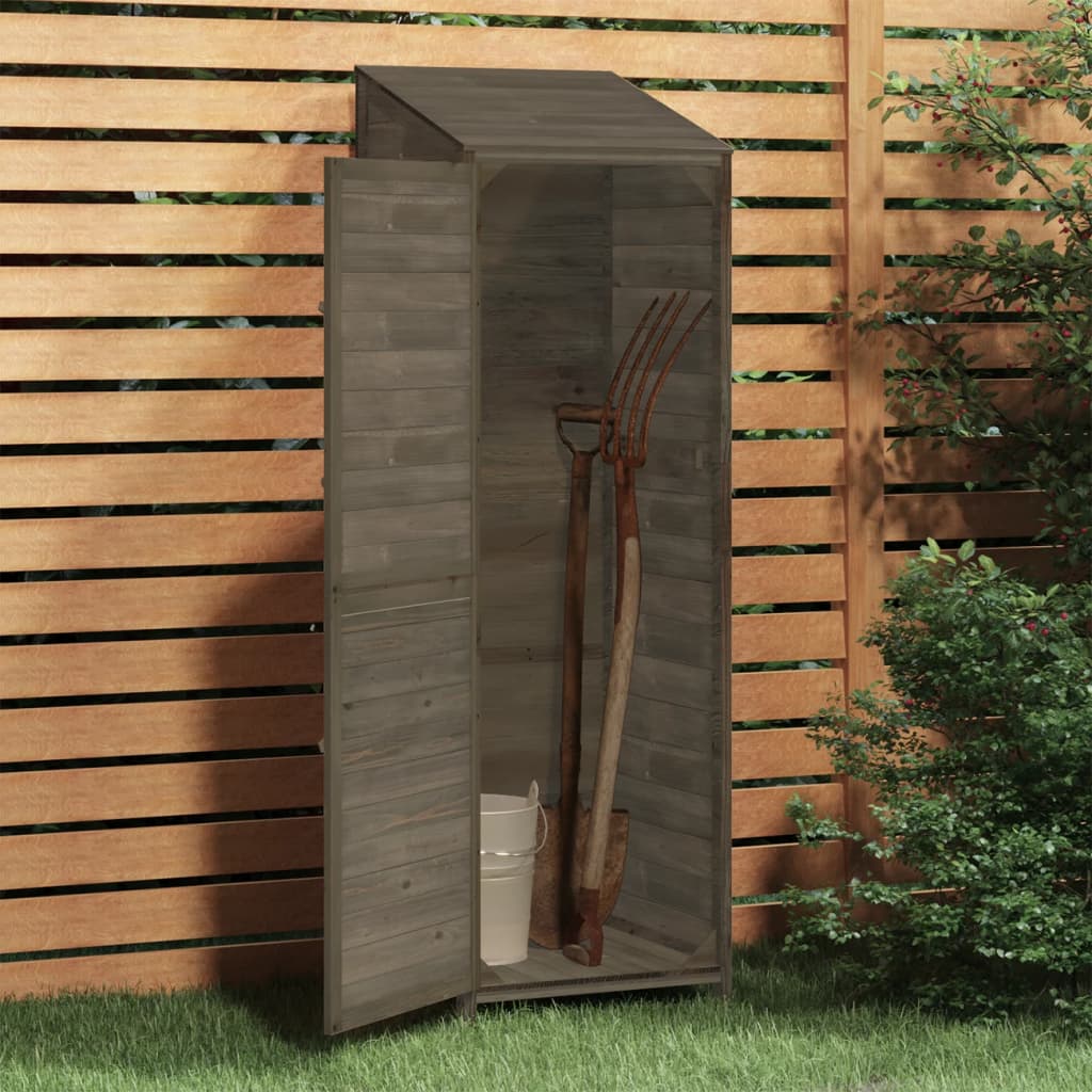 vidaXL Garden Shed | Anthracite | Solid fir wood | Medium | Garden Shed