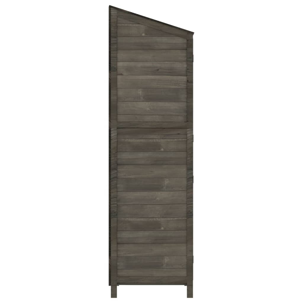 vidaXL Garden Shed | Anthracite | Solid fir wood | Medium | Garden Shed