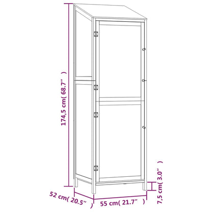 vidaXL Garden Shed | Anthracite | Solid fir wood | Medium | Garden Shed