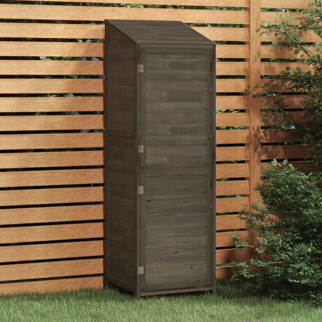 vidaXL Garden Shed | Anthracite | Solid fir wood | Medium | Garden Shed