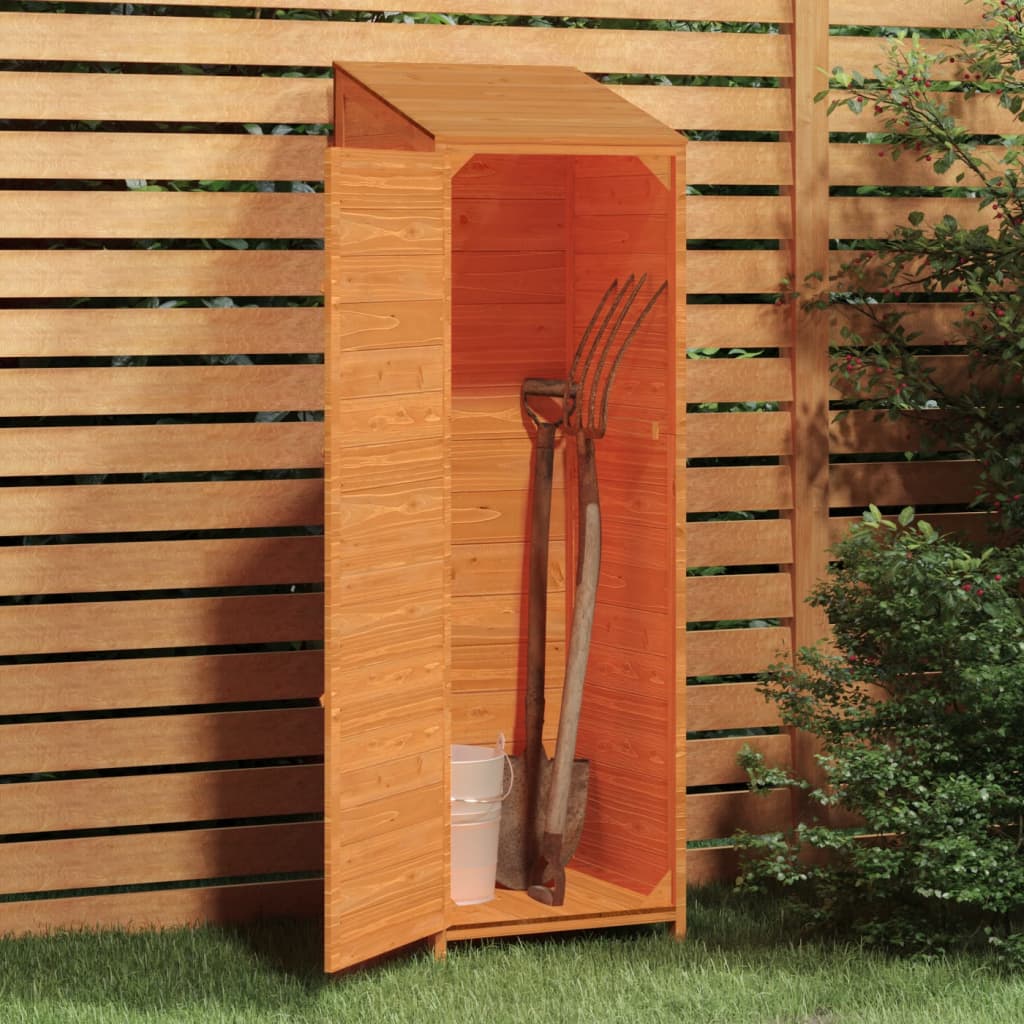 152189 vidaXL Garden Shed Brown 55x52x174,5 cm Solid Wood Fir