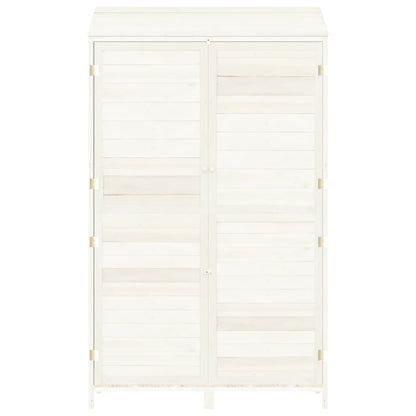 152191 vidaXL Garden Shed White 102x52x174,5 cm Solid Wood Fir
