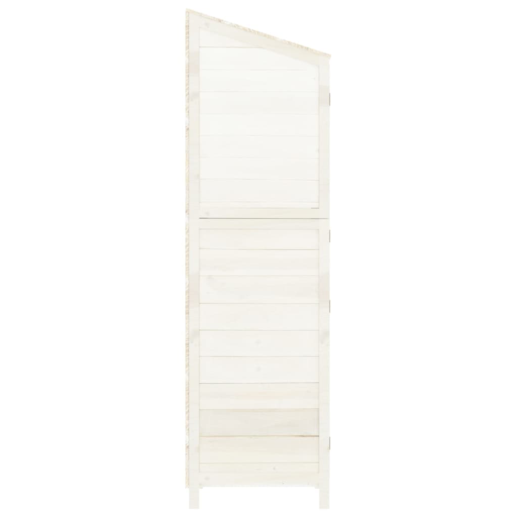 152191 vidaXL Garden Shed White 102x52x174,5 cm Solid Wood Fir