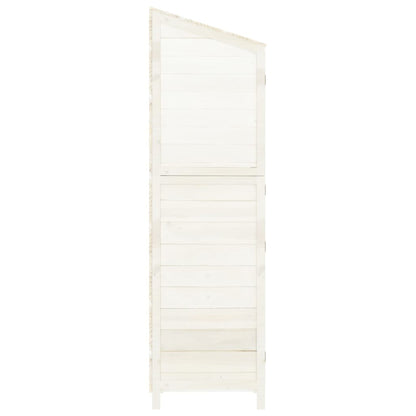 152191 vidaXL Garden Shed White 102x52x174,5 cm Solid Wood Fir