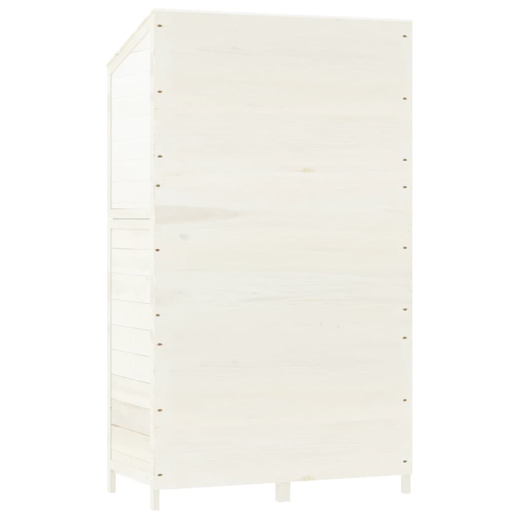 152191 vidaXL Garden Shed White 102x52x174,5 cm Solid Wood Fir