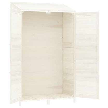 152191 vidaXL Garden Shed White 102x52x174,5 cm Solid Wood Fir