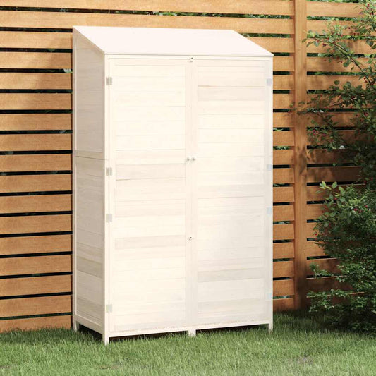 152191 vidaXL Garden Shed White 102x52x174,5 cm Solid Wood Fir