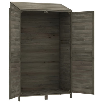 vidaXL Garden Shed | Anthracite | Solid fir wood | Medium | Garden Shed