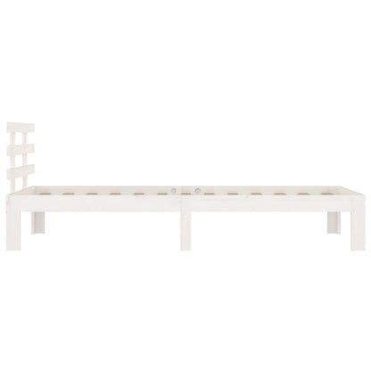 vidaXL Bed Frame | White | Solid pine wood, Plywood | Small Single | Tough