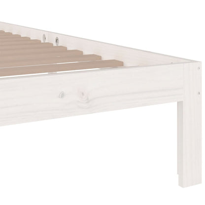 vidaXL Bed Frame | White | Solid pine wood, Plywood | Small Single | Tough
