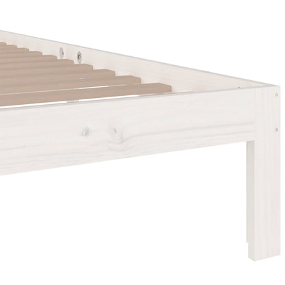vidaXL Bed Frame | White | Solid Pine Wood | Single | Durable | Bed Frame