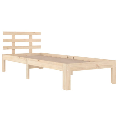 vidaXL Bed Frame | Natural Wood | Solid pine wood | Single | Durable | Bed Frame