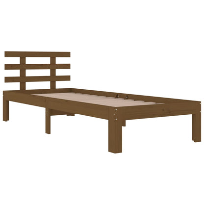 vidaXL Bed Frame | Honey Brown | Solid Pine Wood | Single | Durable | Bed Frame