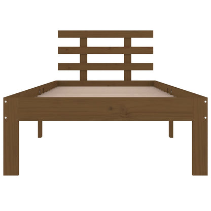vidaXL Bed Frame | Honey Brown | Solid Pine Wood | Single | Durable | Bed Frame