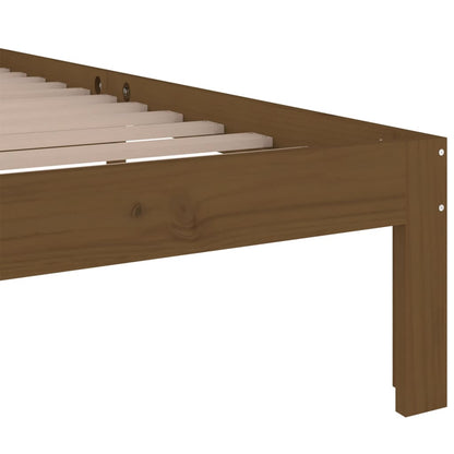 vidaXL Bed Frame | Honey Brown | Solid Pine Wood | Single | Durable | Bed Frame
